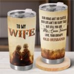 Pawfect House To My Wife 20 Oz Stainless Steel Tumbler, Valentines Day Gifts For Couples, Anniversary Birthday Gifts For Her Him, Romantic Travel Cup For Her Drinkware, Wife Gift From Husband - Image 2