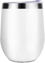 Personalized 12oz Wine Tumbler with Your Photo Text Logo Name Custom Stainless Steel Tumblers for Men Women Customize Travel Mug Gift for Dad Mom Friends Birthday Christmas, NoCustom - Image 2