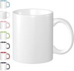 Personalized Coffee Mug Custom Ceramic Mugs with Your Image Photo Text or Logo, Customized Advertising Cups for Coffee Beverage Shops 11 Ounces Cup, All White & NO Customized - Image 2
