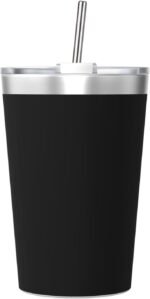 Personalized Coffee Tumbler with Picture Text Name Logo,Custom Photo 12oz Stainless Steel Tumbler with Lid And Vacuum Insulated,Travel Mug for Gifts Solid Black - Image 2