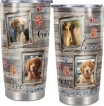 Personalized Dog Frame Tumbler Custom Name & Photos Insulated cups Travel Coffee Mug with Lids Stainless Steel 20 30 Oz Gifts for Dogs Lovers Women Father's Day - Image 2