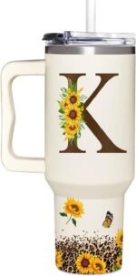 Personalized Gifts For Women - Sunflower Gifts - Birthday Gifts, Christmas Gift For Women, Her, Mom, Sister, Wife, Daughter, Lady - Mother's Day Gift For Mom - Monogrammed, Custom Tumbler 40oz - Image 2