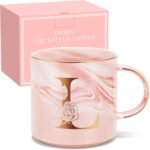 Personalized Gifts for Women Coffee Mug, Initial Customized Gift Monogrammed A-Z Coffee Mug 12 OZ, Christmas Anniversary Birthday Gifts for Women Mom Grandma Friend Sister Wife(L) - Image 2