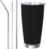 Personalized Stainless Steel Photo Coffee Tumbler Mug, Custom Tumbler Cups with Text Logo, Gifts for Women Men, Mother's Day Gift， Black - Image 2