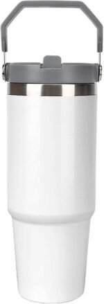 Personalized Tumbler Stainless Steel Tumblers Blank White Custom with Picture Text 30 oz Insulated Cup Add Name Picture Travel Coffee Mug Customized Gifts for Women Men Mom Dad Couple - Image 2