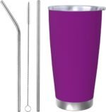 Personalized Tumblers with Pictures, Custom 20oz Cups with Photo Text Logo, Customized Travel Mugs, Birthday Christmas Fathers Mothers Day Gift for Dad Mom Men Women, 1PCS-Purple Tumblers - Image 2