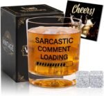 Personalized Whiskey Glasses for Men Women, Christmas Gag Gifts for Dad Daddy, Bourbon Gifts for Men Adults, Boss Day Alcohol Gift, Funny Engraved Whiskey Glasses for Him Husband Brother Boyfriend - Image 2