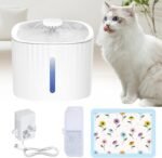 Pet Water Dispenser, LED Light Display 3L Large Capacity Intelligent Automatic 24-Hour circulating Filter pet Water Basin, Silent Design, Suitable for Cats and Dogs Drinking Water - Image 2