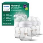 Philips Avent Natural Glass Baby Bottles with Natural Response Nipples (Slow Flow, Flow 2), 4oz, 4-Pack, SCY910/04 - Image 2
