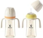 Piifur Sippy Cups for Toddlers 1-3 No Spill Straw with Handle Water Bottle 2 Pack 10 Ounce - Image 2