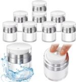 Pinkunn 8 Pcs Empty Airless Pump Jar Refillable Cosmetic Container Airless Pump Bottles Portable Travel Dispenser Leakproof Vacuum Bottle Moisturizer Container for Creams Gels Lotions(1 oz) - Image 2
