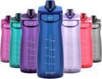 Pogo 64oz Plastic Water Bottle with Leak-Proof Chug Lid and Carry Handle, Reusable, BPA Free, Capacity Markings, Dishwasher Safe, Perfect for Travel, School, Outdoors, and Gym, Blue - Image 2