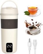 Portable Electric Kettle, 350ML Mini Hot Water Boiler Heater, Travel Kettle with 4 Temperature Settings, 304 Stainless Steel Portable bottle Warmer with Auto Shut-Off & Boil-Dry Protection - Image 2