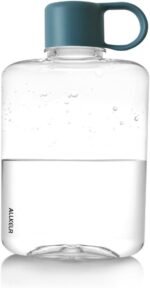 Portable Flat Water Bottle, BPA Free Tritan Plastic Travel Water Bottle for Camping, Fitness, Outdoor Sports, Fits Purse and Pocket (Blue, 12.2 oz) - Image 2