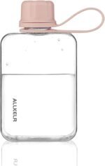 Portable Flat Water Bottle,BPA Free Reusable Tritan Plastic Travel Water Bottle Cup,Lightweight Leakproof Slim Water Bottles Fits Purse,Backpacking,Hiking (Pink, 8 oz) - Image 2