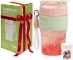 Portable Glass Bottle with Magnetic Infuser, 17.6OZ Water Cup with Removable Carry Strap & Insulation Sleeve, Leak-Proof Design, One Button Brewing for Loose Leaf Tea, Great Gift Idea for Women(Pink) - Image 2