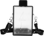 Portable Rectangular Sports Water Bottle 15 Oz Flat Slim Design with Adjustable Strap for Outdoor Fitness Travel and Everyday Use - Image 2