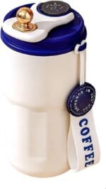 Portable Travel Mug Vacuum Coffee Bottle With Temperature Display Spill Proof Coffee Leak Proof Tumbler Cup Spill Proof Coffee Travel Mug Insulated Water Cup Easy To Clean Coffee Bottle - Image 2