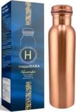 Premium Ayurvedic Handcrafted Plain Wide-Mouth Copper Water Bottle – Leak-Proof Cap, 100% Pure Copper, Eco-Friendly Design for Optimal Hydration. (Plain 32 Oz.) - Image 2