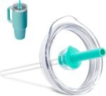 Press-In Tumbler Lid for Hydro Flask 32 40oz Travel Tumblers, Replacement Tumbler Lid with Straw for Hydro Flask 32oz 40oz All Around Tumblers(Teal) - Image 2