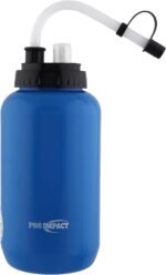 Pro Impact Squeezable Water Bottle Bendable Long Straw Spray cap - LDPE BPA Free Plastic - Hydration Baseball Hockey Gym MMA Yoga Boxing Cycling Softball Football Lacrosse (35.5 Oz.) (Blue) - Image 2