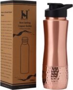 Pure Copper Water Bottle with Sipper, 900 Ml Capacity (30.4 US Fl Ounce) For Ayurveda Health Benefits - Image 2