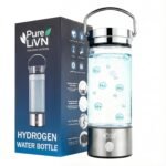 Pure Livn Hydrogen Water Bottle 2026 Upgraded Version – SPE-PEM Hydrogen Water Generator Bottle 14 oz / 420 ml, USB-C Rechargeable Borosilicate Glass with Foldable Carry Handle - Image 2