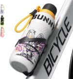 QWE Insulated Water Bottle for Backpack With Rope Handle,20oz Light Weight Slim for Cycling Bike,Hot and Cold,Leak-Proof,BPA-free,Vacuum Sealed Bottle Double Wall(MoroccanRabbitWhite) - Image 2