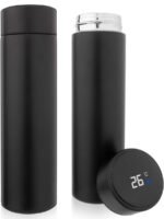 QiCheng&LYS Coffee Cup,Tea Infuser Bottle,Smart Sports Water Bottle with LED Temperature Display,17 OZ Vacuum-Insulated Stainless-Steel Water Bottle (Black) - Image 2