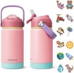 RAYMYLO Toddler Water Bottle Stainless Steel Insulated, 12 oz Kids Water Bottle for School Boys Girls, Toddler cups with Straw (Cold for 24 Hrs, Hot for 12 Hrs), Dishwasher Safe & BPA Free & Leakproof - Image 2