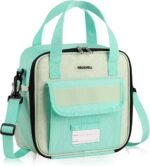 REDSHELL Tactical Lunch Box Kids, Large Insulated Lunch Bag for Girls, Cooler Lunchbag, Square Toddler Lunchbox, Back to School Daycare Lunch Tote Pail with Water Bottle Holder Shoulder Strap, Green - Image 2