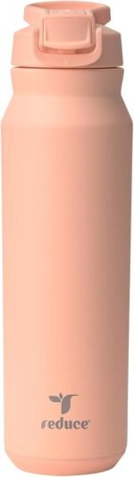 REDUCE 32 oz Hydrate Pro Stainless Steel Insulated Water Bottle - Flip Top Leak-Proof Lid, Dishwasher Safe, BPA-Free, Dual Wall Vacuum, Keeps Drinks Cold for 48 Hrs, Cup Holder Friendly - Sedona - Image 2
