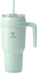 REDUCE Cold1 40 oz Tumbler with Handle - Vacuum Insulated Stainless Steel Water Bottle for Home, Office or Car, Reusable Mug with Straw or Leakproof Flip Lid, Keeps Drinks Cold All Day-Gloss Sea Glass - Image 2