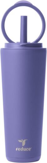 REDUCE Halo 24 oz Stainless Steel Vacuum Insulated Tumbler - Spill Proof Travel Mug with Flip Handle Lid - Keeps Drinks Cold for 32 Hrs - Dishwasher Safe - Cupholder Friendly - Future Dusk - Image 2
