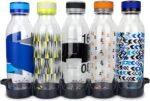 REDUCE WaterWeek Reusable Water Bottle Set, 20oz – Plastic Reusable Water Bottle Set of 5, Plus Fridge Tray – BPA-Free, Leak Proof Twist Off Cap – Trek - Image 2