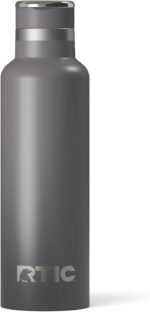 RTIC 20oz Journey Water Bottle Ceramic Lined Metal Stainless Steel Vacuum Insulated, BPA Free, Reusable, for Water, Hot and Cold Drinks, Travel, Sports, Camping, Graphite - Image 2