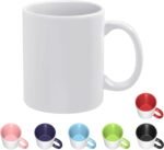 RTYVBMX Personalized Coffee Mug with Photo Custom Text and Logo Ceramic Mugs 11 Oz Tea Cup for Men & Women Gifts for Birthday Christmas Fathers Day, 1PCS, Blank White - Image 2