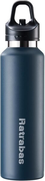 Ratrabas Insulated Water Bottle 21 OZ, Insulated Tumbler with One-Touch Open, Travel Water Bottle with Leak-Proof Design, Sports Water Bottle for Women & Men (Blue) - Image 2