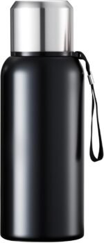 Ratrabas Stainless Steel Water Bottle 20oz, Double Wall Vacuum Metal Water Bottle Meta, Suitable for Gym, Hiking, Camping, Detachable Tea Infuser & Storage-Ready cup,Stainless Steel Bottle - Image 2