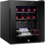 Red Wine Warmer Constant Temperature Drinks Cooler for Coke Beer and Water-Small Drinks Dispenser with LED Display 12 Bottle Capacity for Home Bar Party Black - Image 2