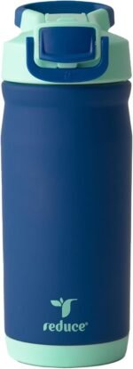 Reduce Hydrate Pro Kids 14oz Stainless Steel Insulated Water Bottle w/Straw – Spill Proof Tumbler for Kids – 30 Hour Cold Retention – Dishwasher Safe Leak-Proof Design - Nautical Mist - Image 2