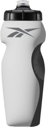 Reebok Squeeze Water Bottles With Athletic Design - Water Bottle 24 oz - Sports Water Bottle - Reusable Water Bottle For Gym, Running, Hiking etc, BPA Free (White) - Image 2