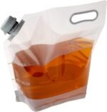 Restaurantware Cater Tek 1 Gallon Water Containers 10 Drink Bags - Collapsible Includes Tamper-Evident Caps Clear Plastic Beverage Bags For Catered Events Camping or Hiking Durable Handle - Image 2