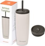 Retrospec Arroyo Stainless Steel Tumbler with Lid and Straw - Reusable Insulated Tumbler Cup - Iced Coffee Travel Mug - Double Walled Thermal Tumblers - Image 2