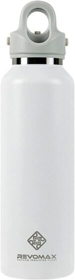 RevoMax 20oz Insulated Water Bottle, One-Hand Open Design, Vacuum Stainless Steel Water Bottles, Keep 36H Cold/18H Hot, Leakproof and BPA Free, Sports Flask for School,Travel, Gym - Image 2