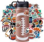 RhythmFit Football Gifts for Boys – 18 oz Football Water Bottle with 100 PCS Stickers, Stainless Steel Insulated Bottle, Sports Gear & Stuff for Boys - Image 2