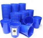 Rolling Sands 16 Oz Reusable Plastic Stadium Cups, Bulk 50 Pk, USA Made, BPA-Free Dishwasher Safe Plastic Tumblers, Blue - Image 2