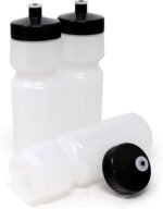 Rolling Sands USA Made Reusable 24 oz Sports Water Bottles, 3 Pack, BPA-Free, Easy Open Pull-Top, Fits Most Bike Cages, Dishwasher Safe, Lightweight - for Kids to Adults, Clear Frost - Image 2