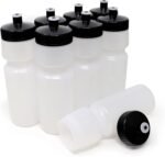 Rolling Sands USA Made Reusable 24 oz Sports Water Bottles, 8 Pack, BPA-Free, Easy Open Pull-Top, Fits Most Bike Cages, Dishwasher Safe, Lightweight - for Kids to Adults, Clear Frost - Image 2