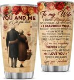 Romantic Gift for Wife with Poem Design, 20oz Insulated Stainless Steel Tumbler for Anniversary Birthday, Thoughtful Present from Husband with Vintage Art and Love Message - Image 2